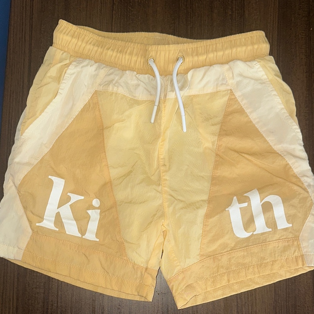Kith Men's Two-Tone Yellow Athletic Shorts